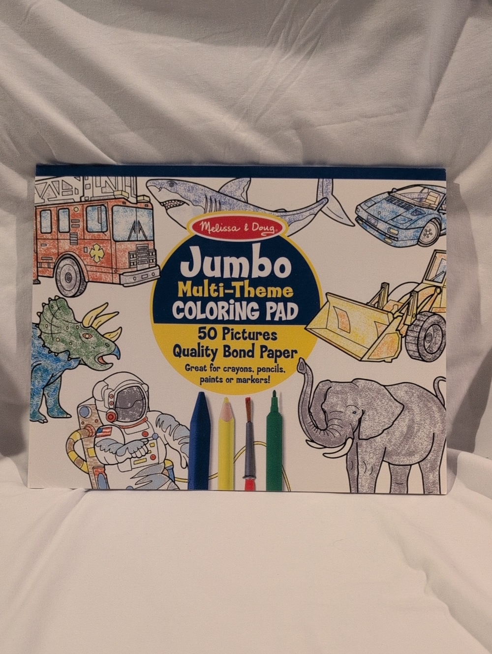 Melissa And Doug Jumbo Multi-themed Coloring Pad